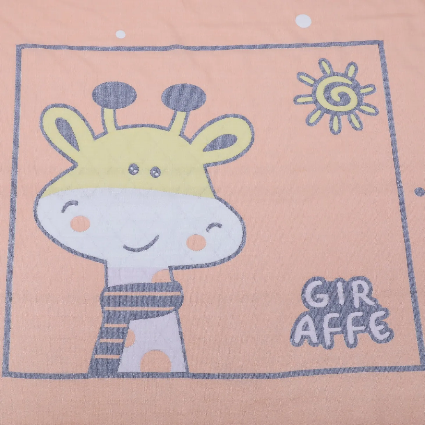 Baby Moo Giraffe All Season Medium Muslin Blanket - Orange