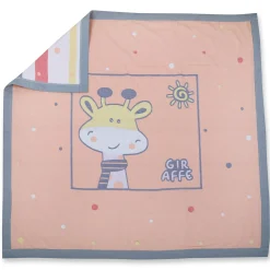 Baby Moo Giraffe All Season Medium Muslin Blanket - Orange