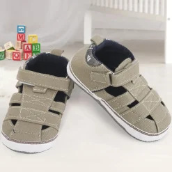 Baby Moo Green Velcro Booties