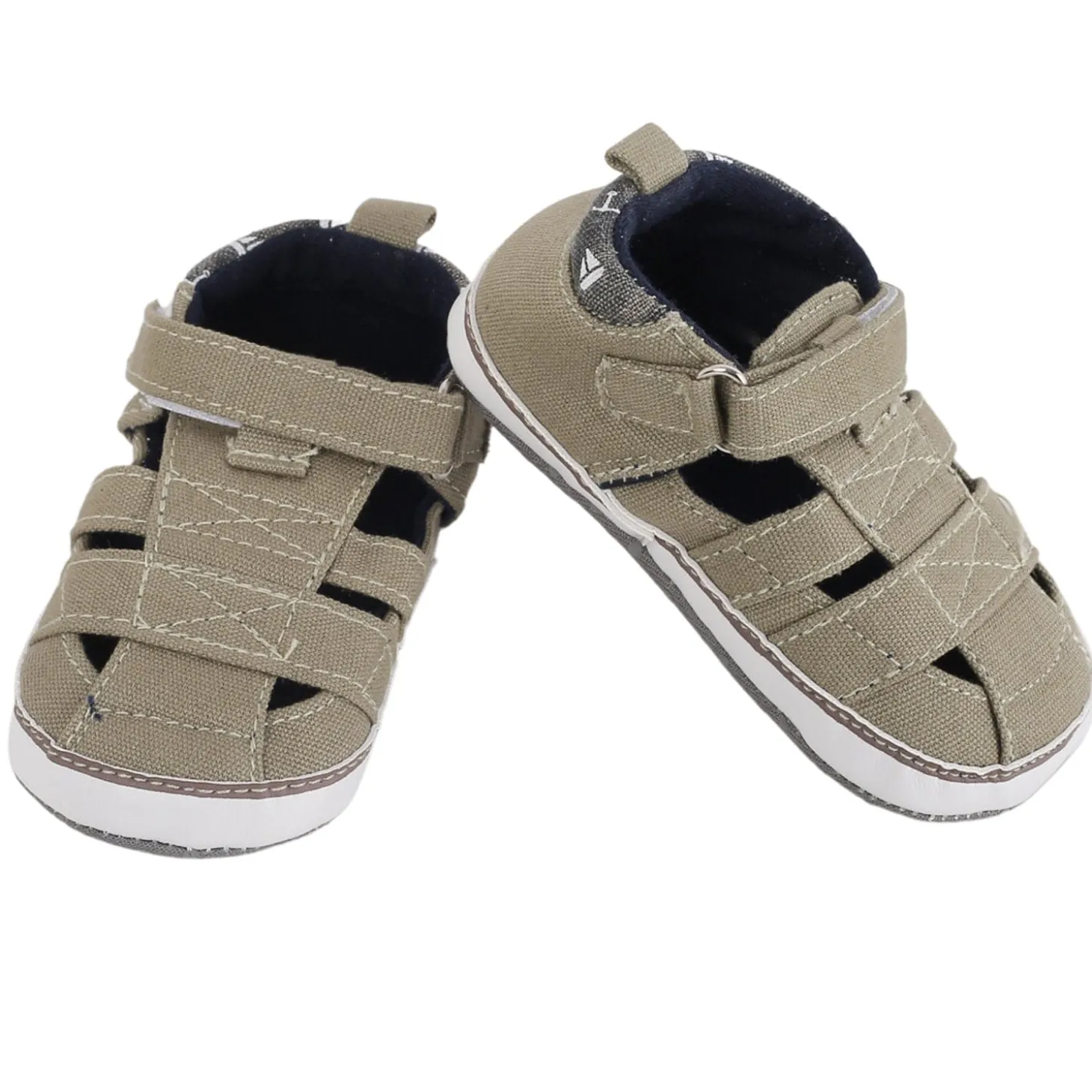 Baby Moo Green Velcro Booties