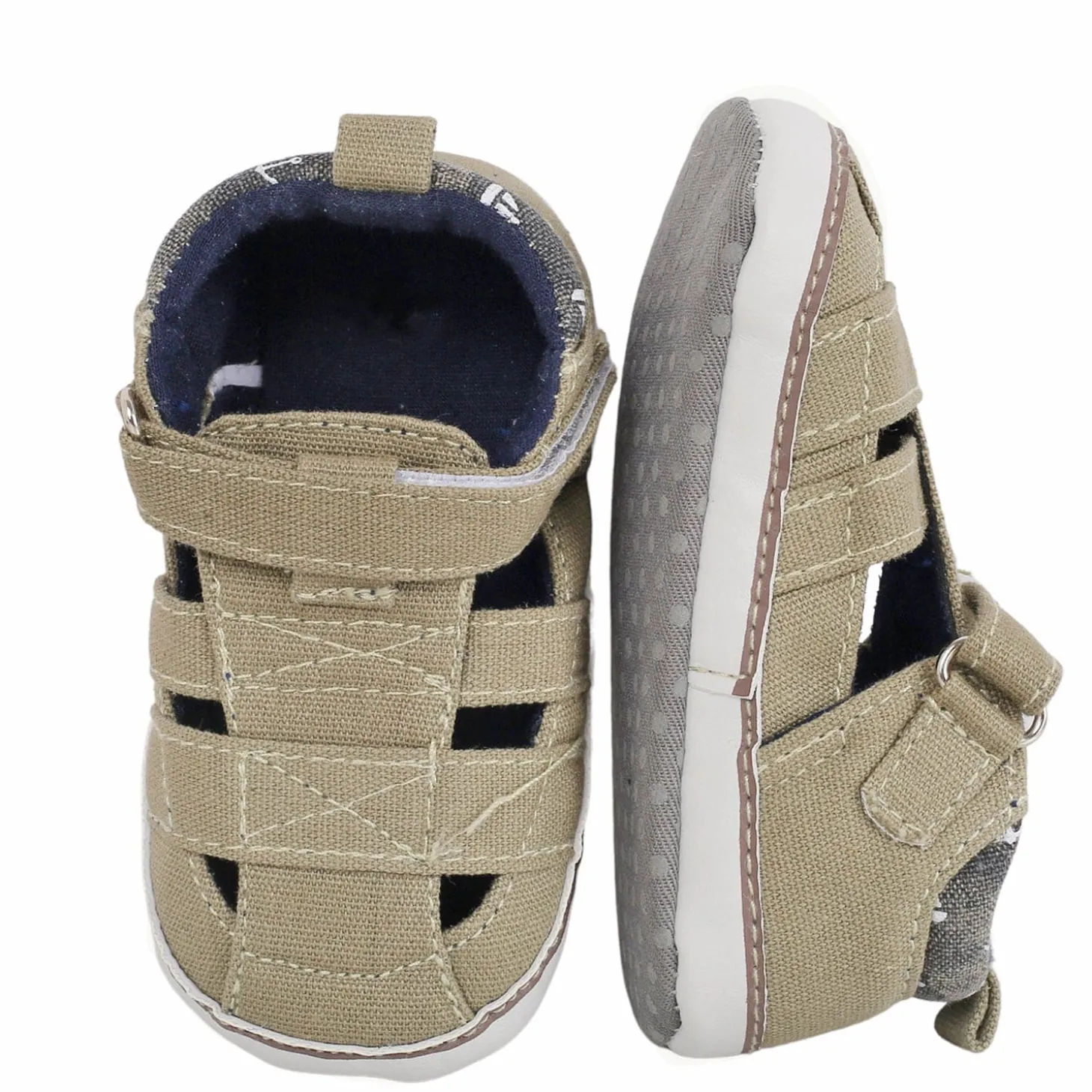 Baby Moo Green Velcro Booties
