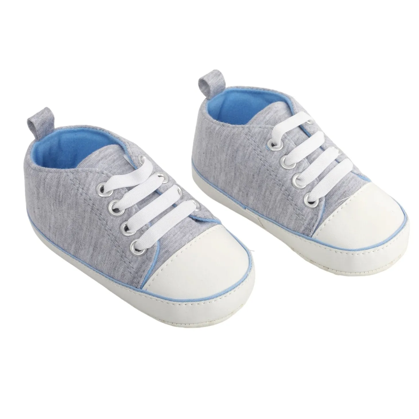 Baby Moo Grey Lace Up Sneakers
