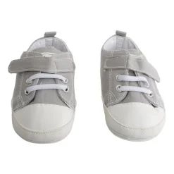Baby Moo Grey Velcro Sneakers