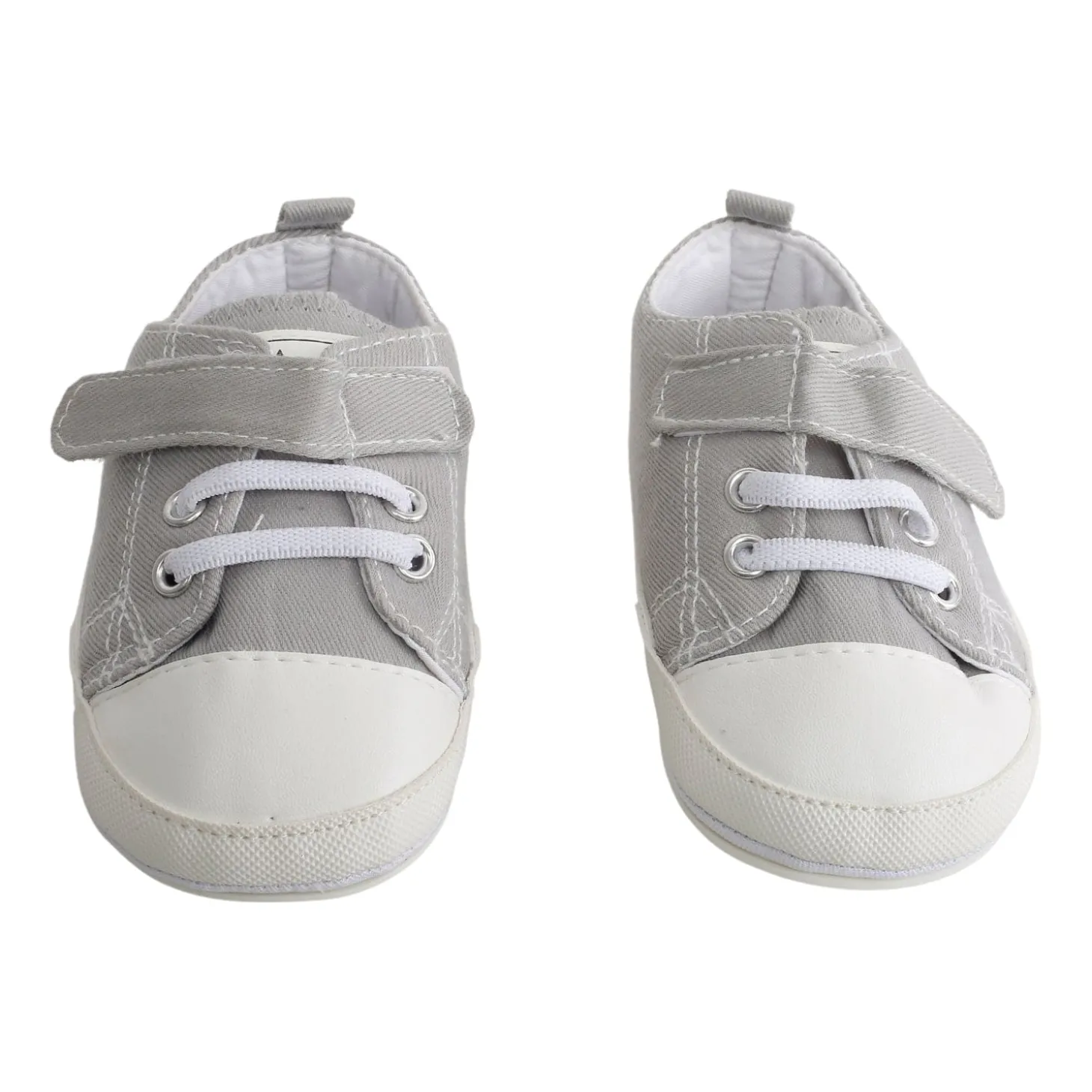 Baby Moo Grey Velcro Sneakers
