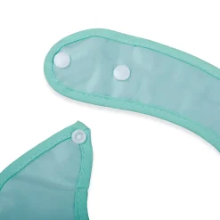 Baby Moo Happy Dragons Premium Waterproof Crumb Catcher Bibs - Turquoise