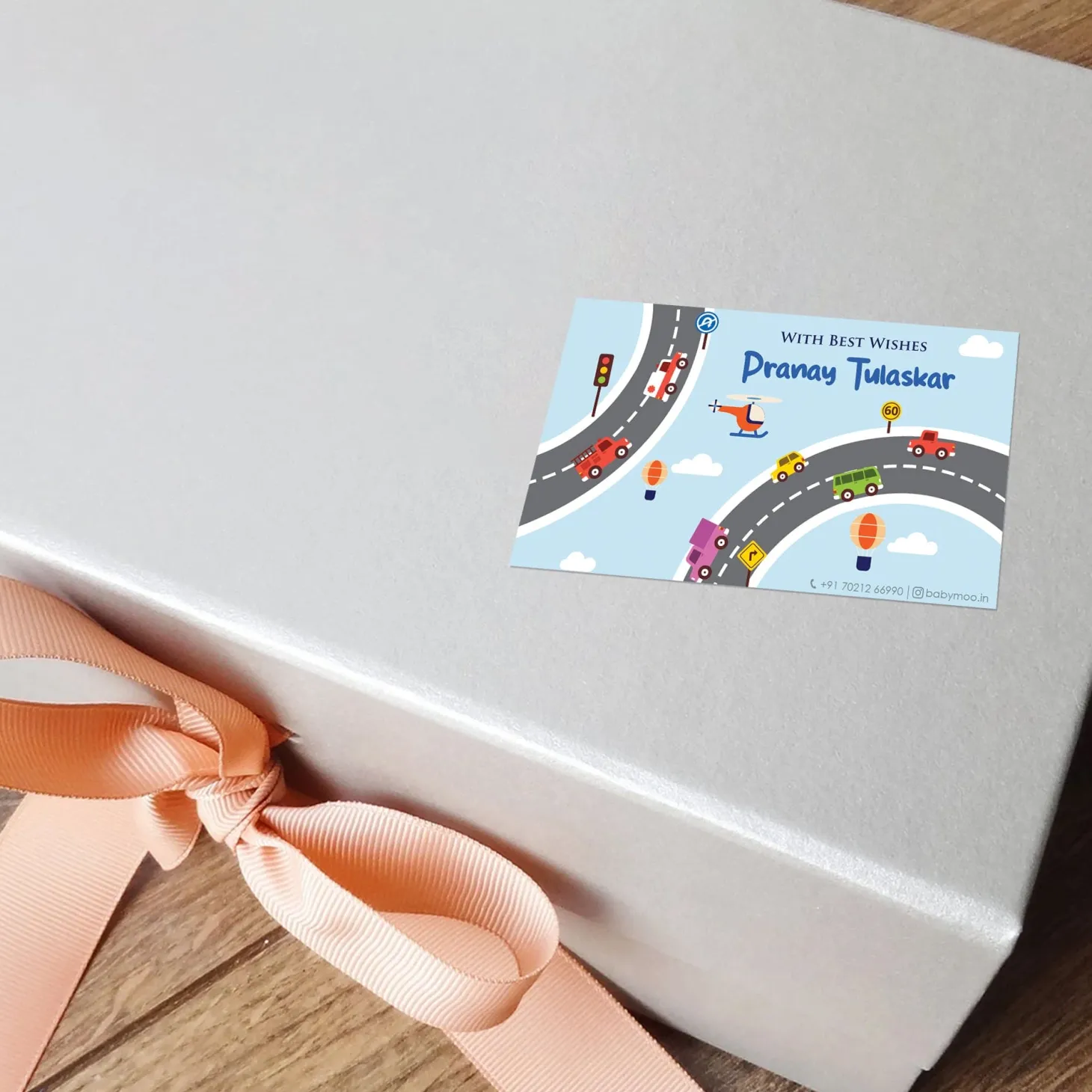 Baby Moo Happy Journey 40 Gift Card Pack Personalised Wish Tags - Multicolour