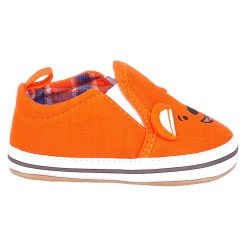 Baby Moo Happy Puppy Anti-Skid Canvas Sneakers - Orange