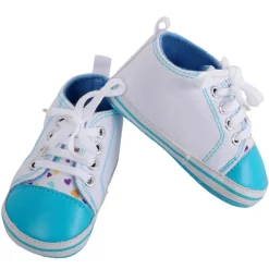 Baby Moo Hearts Blue Sneakers