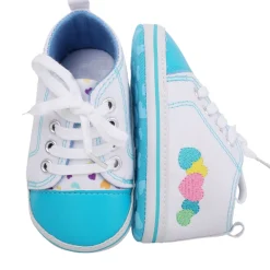 Baby Moo Hearts Blue Sneakers