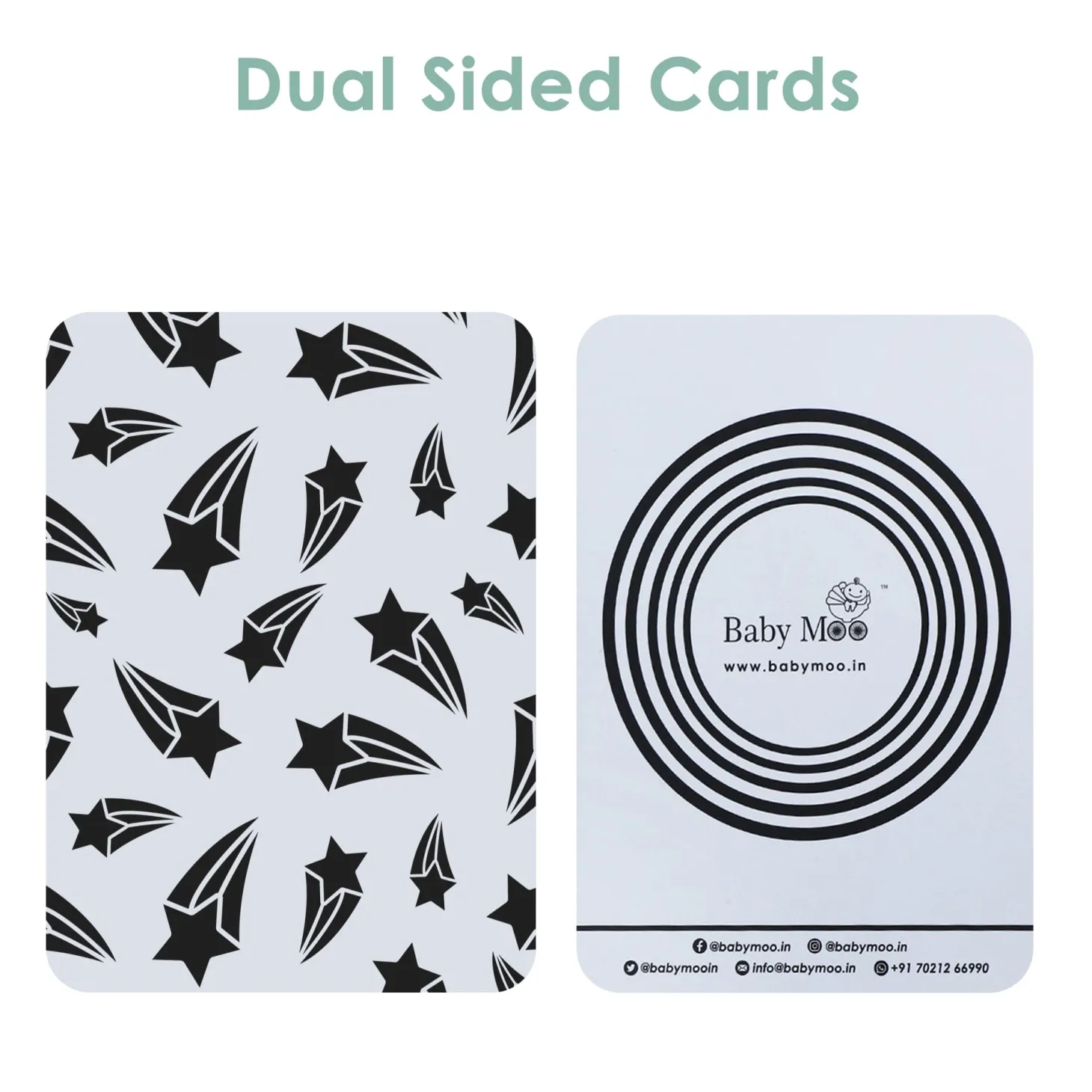 Baby Moo High Contrast Flash Cards Pack of 12 - Patterns