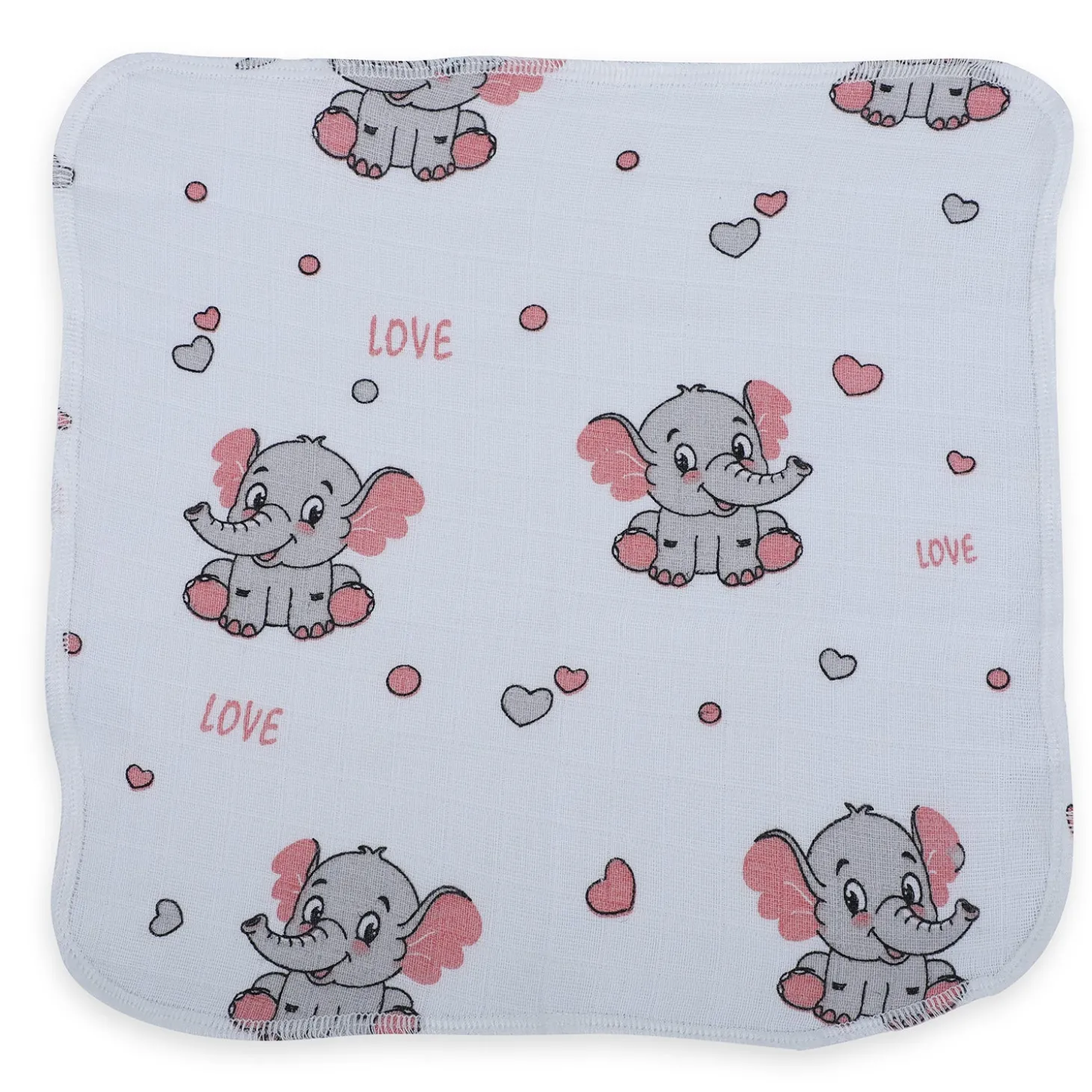 Baby Moo Highly Absorbent Cotton 6 Pcs Wash Cloth - Multicolour