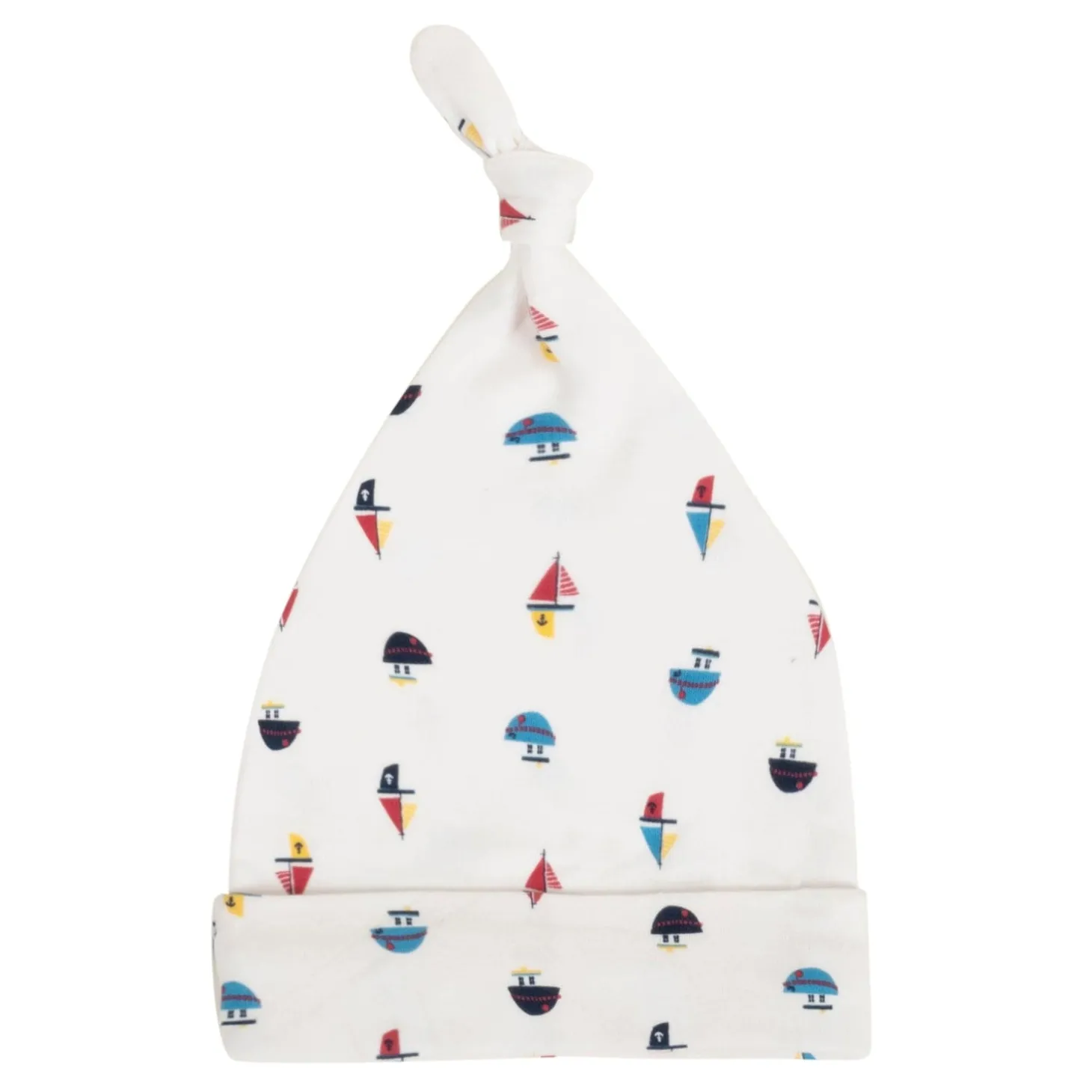Baby Moo I Love Daddy Knotted Infants Ultra Soft 100% Cotton All Season Pack of 3 Caps - Blue
