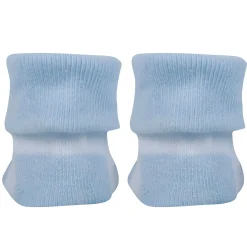 Baby Moo I Love Mommy Printed Elegent Socks Booties Pack of 2 - Blue