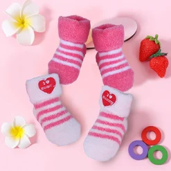 Baby Moo I Love Mummy Newborn Breathable Infant Cotton Socks - Pink