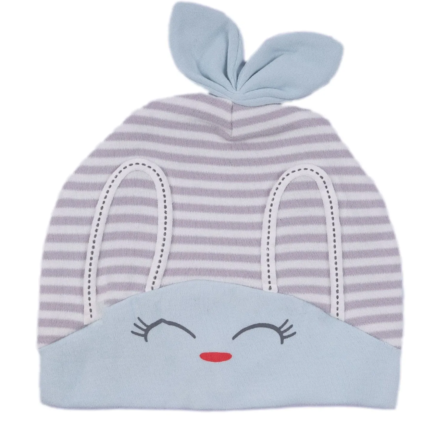 Baby Moo Jolly Kitty All Season Stretchable Hosiery Warm 3D Beanie Cap - Blue
