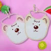 Baby Moo Junior Teddy Pack Of 2 Adjustable Tie Knot Cotton Bibs - Pink