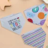Baby Moo Just Like Mommy Daddy Cotton 3 Pack Bandana Bibs - Multicolour