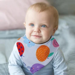 Baby Moo Just Like Mommy Daddy Cotton 3 Pack Bandana Bibs - Multicolour