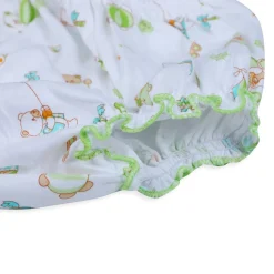 Baby Moo Kite Flying Bear Pure Cotton Sleeveless Vest With Matching Bottom 2pcs Set - Green