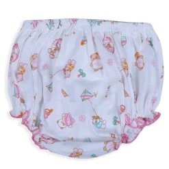 Baby Moo Kite Flying Bear Pure Cotton Sleeveless Vest With Matching Bottom 2pcs Set - Pink