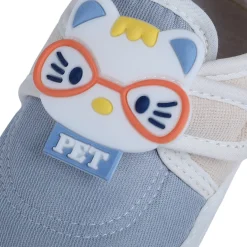 Baby Moo Kitty Love Soft Sole Anti-Slip Booties - Blue