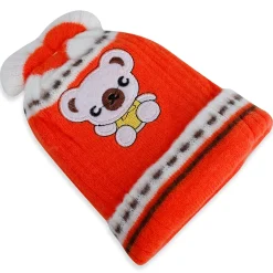 Baby Moo Koala Breathable Beanie Warm Knitted Woollen Cap - Orange