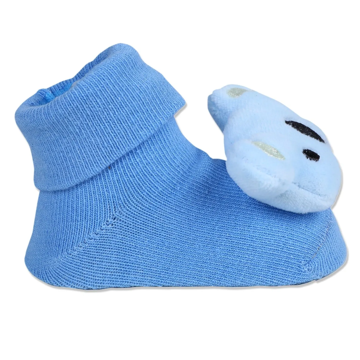 Baby Moo Koala Cotton Anti-Skid 3D Socks - Blue