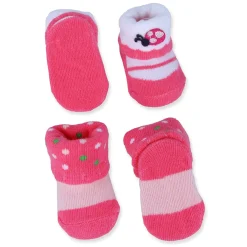 Baby Moo Ladybug Polka Dotted Newborn Breathable Infant Cotton Socks - Pink