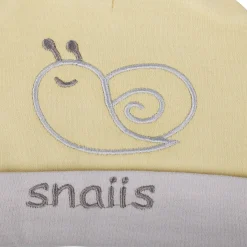 Baby Moo Lazy Snail Organic Soft Cotton Cap - Yellow