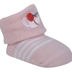 Baby Moo Leopard Printed Elegent Socks Booties Pack of 2 - Pink