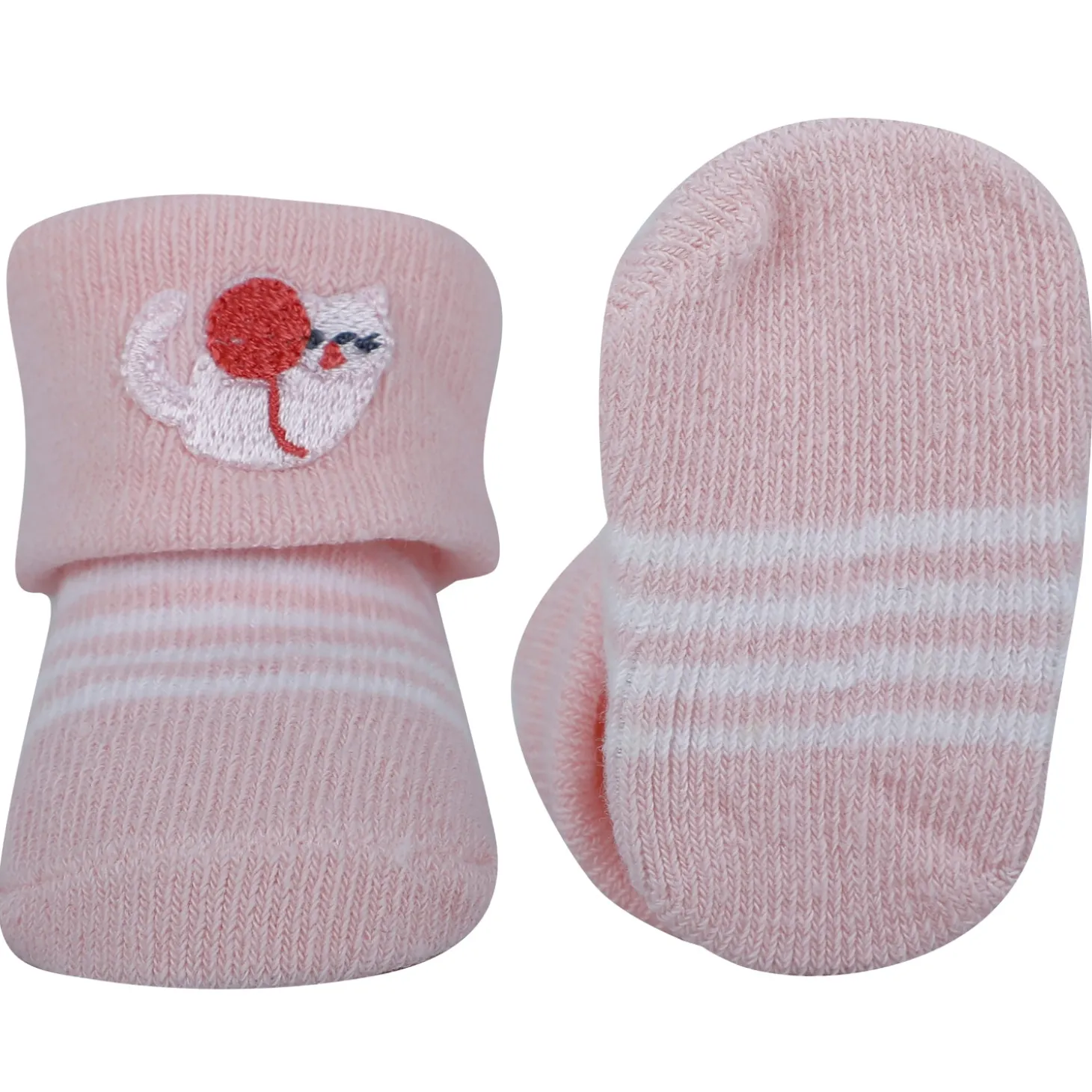 Baby Moo Leopard Printed Elegent Socks Booties Pack of 2 - Pink