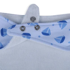 Baby Moo Liitle Ship Captain Cotton 3 Pack Bandana Bibs - White