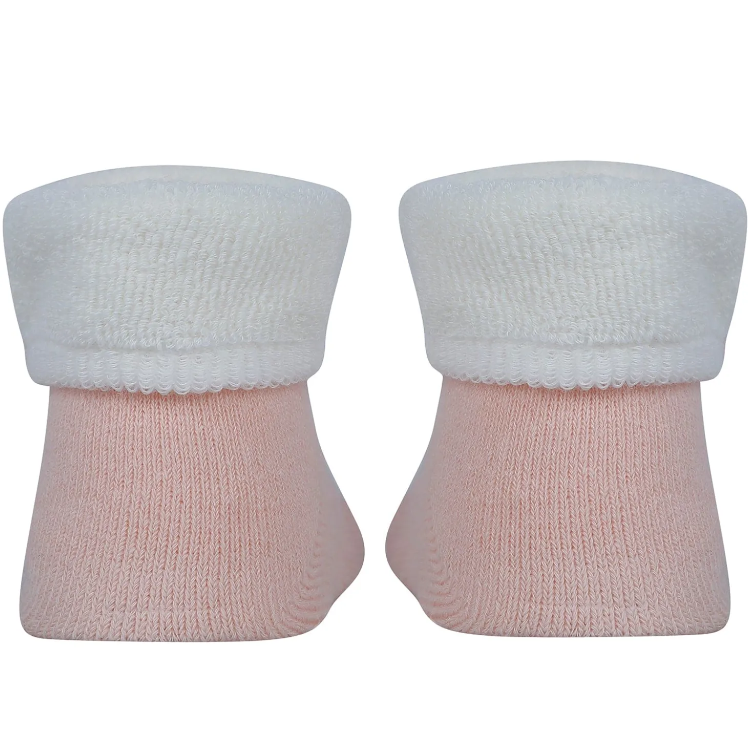 Baby Moo Little Chick 3D Rattle Anti-Skid Socks Booties Pack of 2 - Orange, Peach
