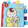 Baby Moo Little Learner Baby With Squeaker And Rustle Paper Sound Cloth Book - Blue