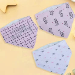 Baby Moo Love Mummy Cotton 3 Pack Bandana Bibs - Pink