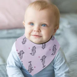 Baby Moo Love Mummy Cotton 3 Pack Bandana Bibs - Pink