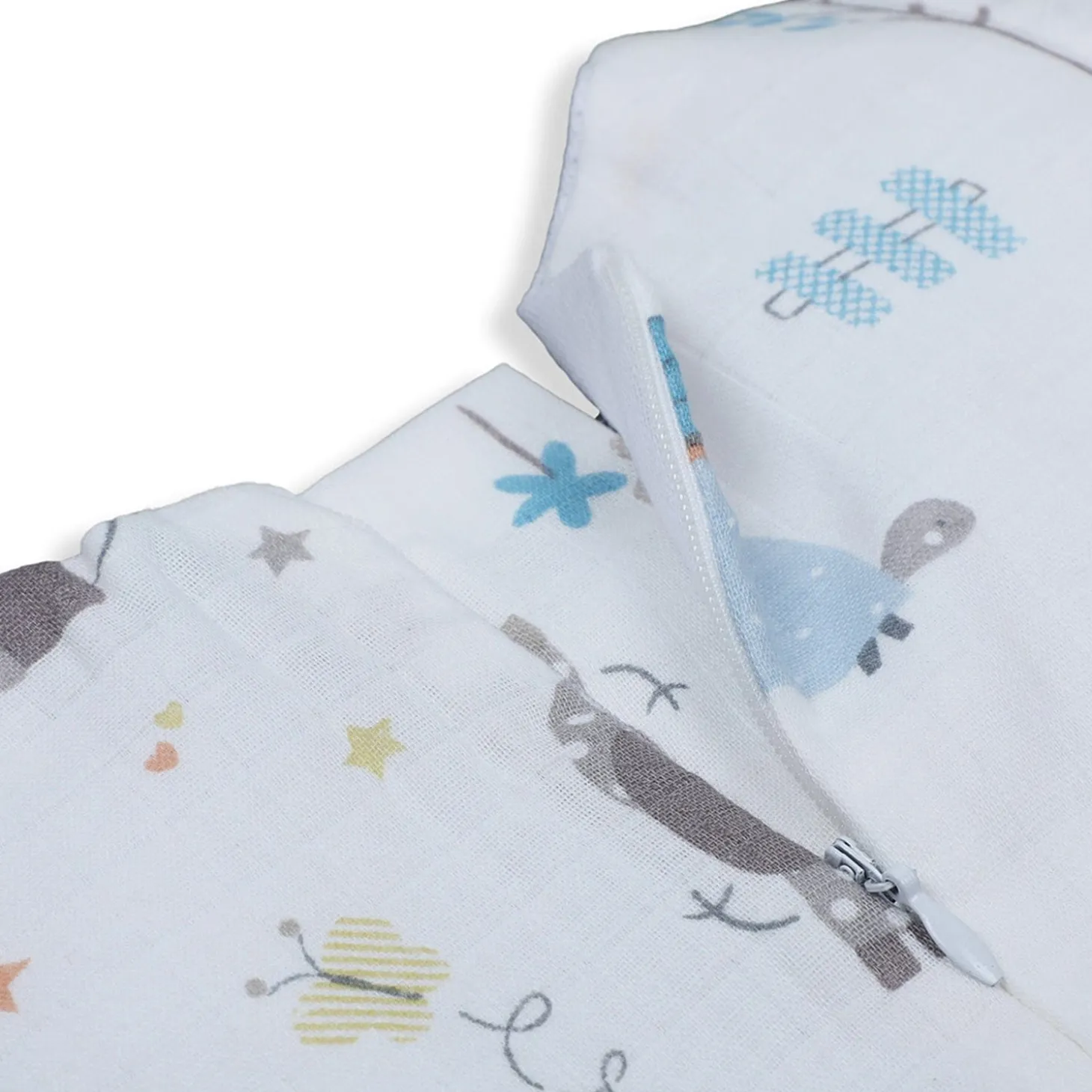 Baby Moo Magical World Bow Detail Short Sleeves Muslin Dress - Yellow