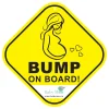 Baby Moo Mama On Board Pregnancy Safety Sign For Car With Vacuum Suction Cup Clip - Yellow