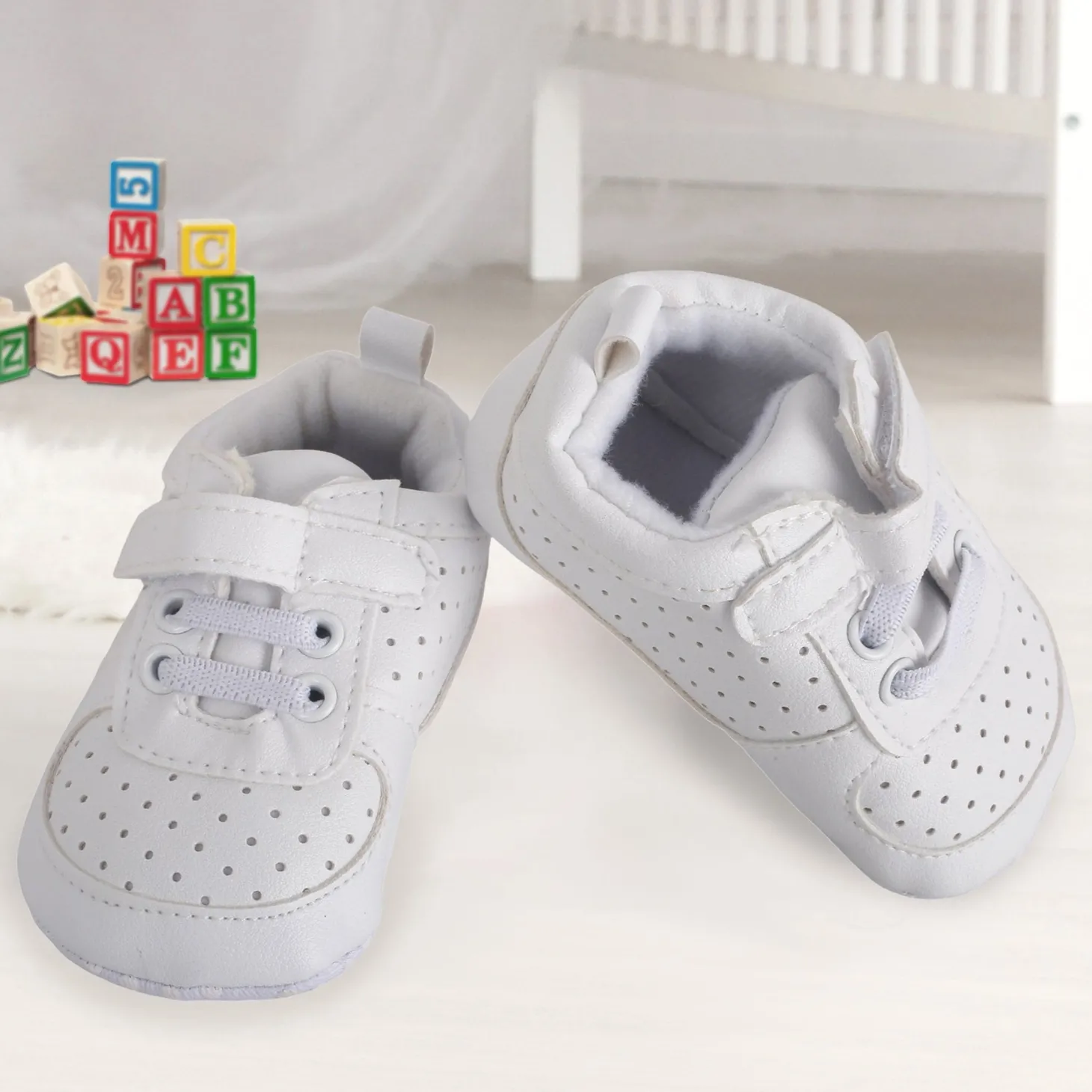 Baby Moo Matte White Sneakers