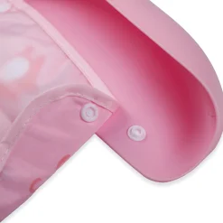 Baby Moo Meaty Rabbit Premium Waterproof Crumb Catcher Bibs - Pink