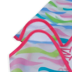 Baby Moo Messy Lil Zebra Long Sleeves Waterproof Wear Me Bib - Pink