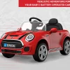 Baby Moo Mini Cooper Electric Ride-On Car for Kids | Rechargeable 12V Battery | Remote Control | USB MP3 Player | Ages 1-5 - Red