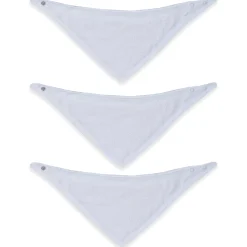 Baby Moo Mini Moo Cotton 3 Pack Bandana Bibs - White