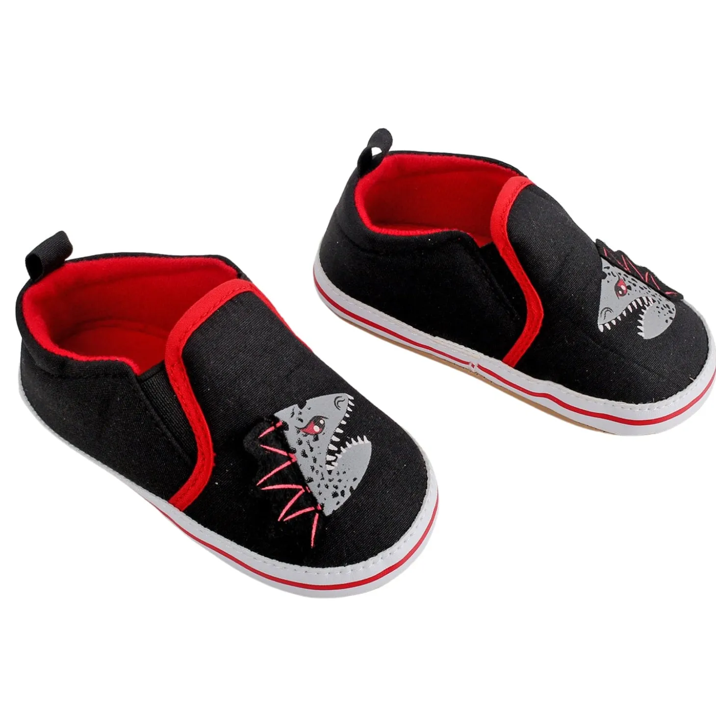 Baby Moo Monster Black Slip-On Booties