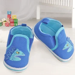 Baby Moo Monster Blue Slip-On Booties