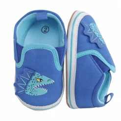 Baby Moo Monster Blue Slip-On Booties