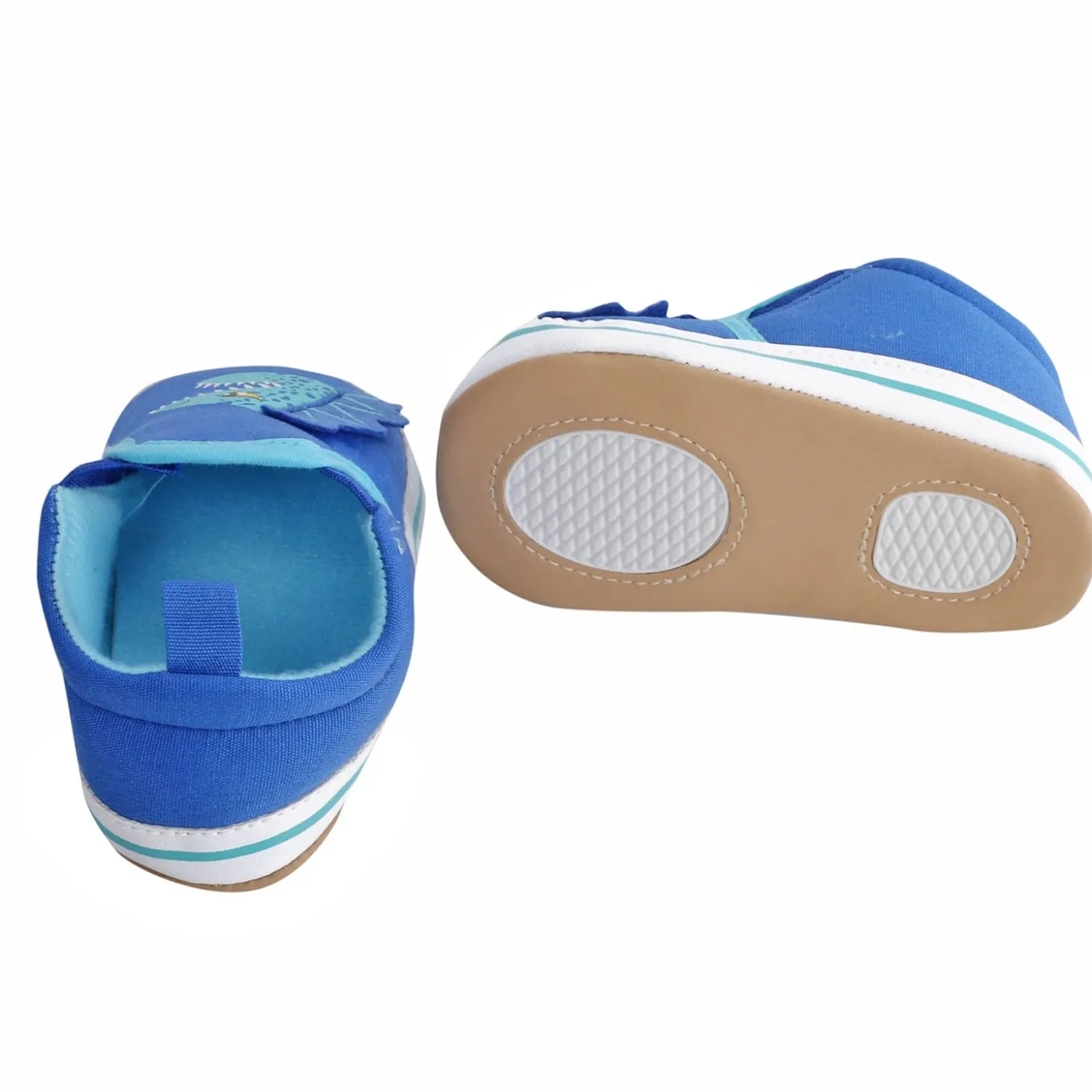 Baby Moo Monster Blue Slip-On Booties