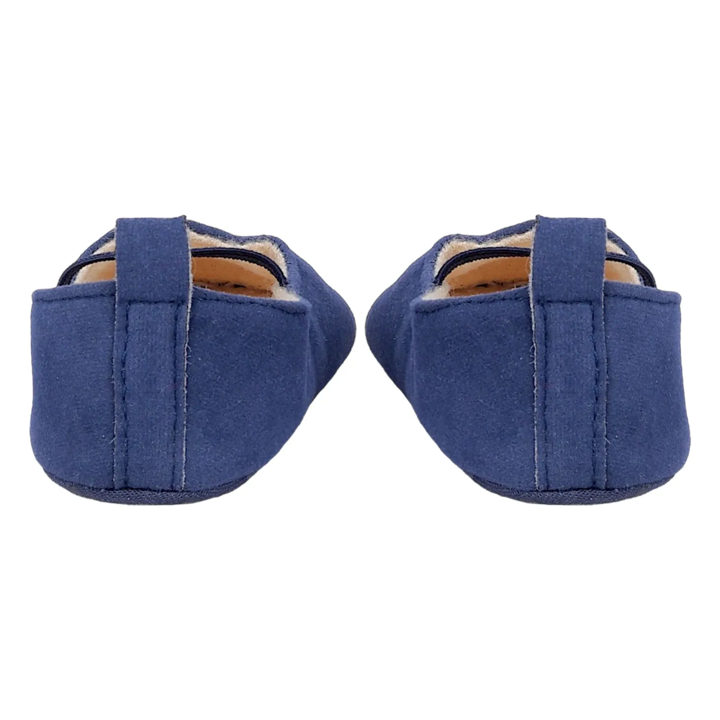 Baby Moo My Little Heart Anti-Skid Elastic Strap Ballerina Booties - Blue, Red