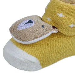 Baby Moo My Pet Cotton Anti-Skid 3D Socks - Yellow