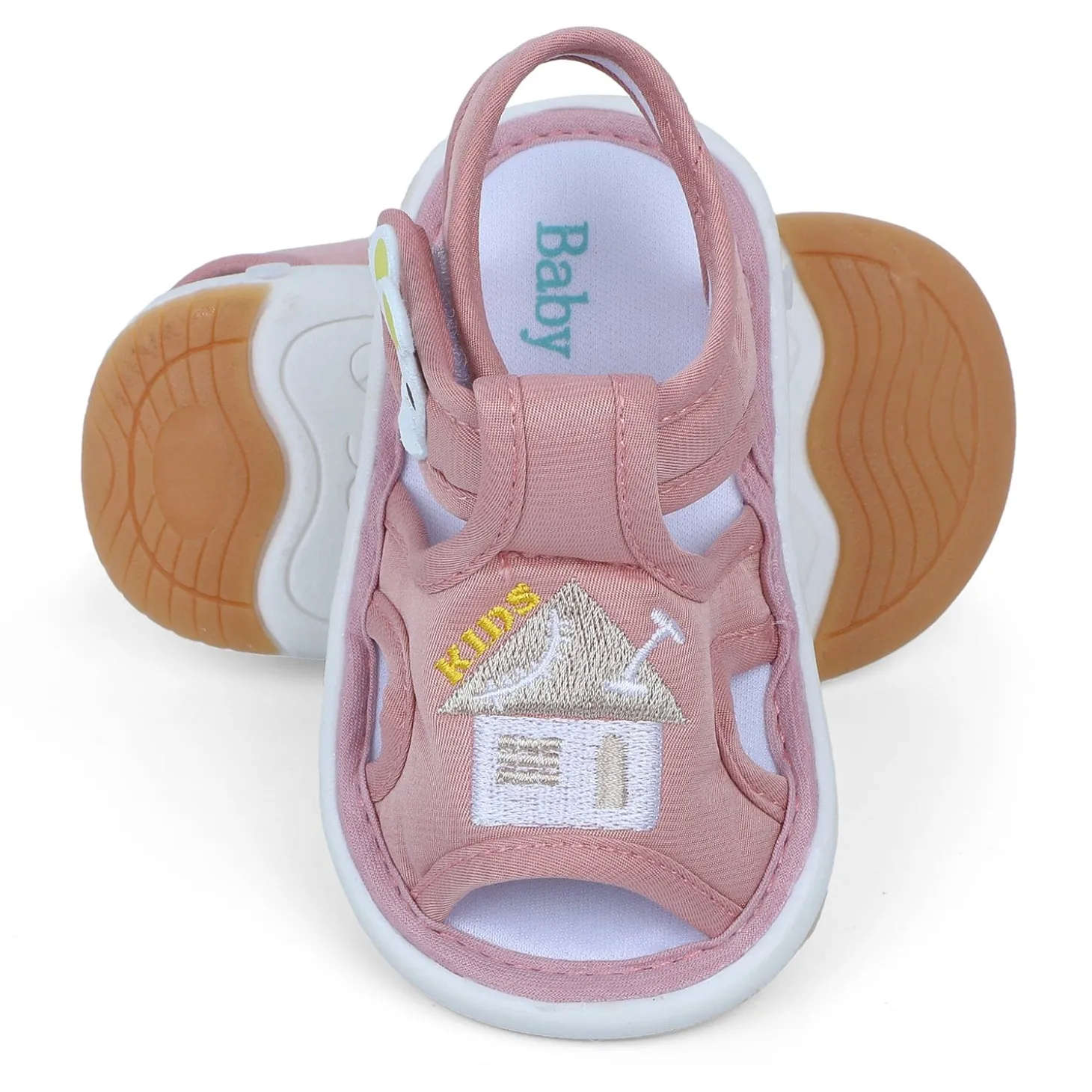 Baby Moo My Pet's House Chu-Chu Sound Breathable Anti-Skid Sandals - Pink